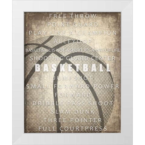 Sports a Way of Life 1 White Modern Wood Framed Art Print by Kimberly, Allen