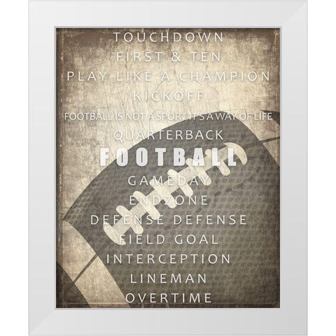 Sports a Way of Life 3 White Modern Wood Framed Art Print by Kimberly, Allen