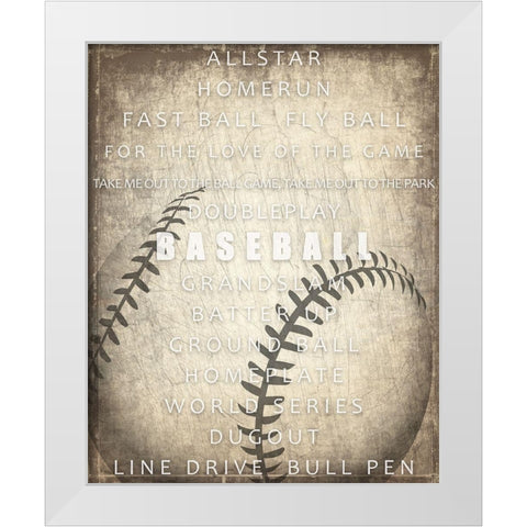 Sports a Way of Life 4 White Modern Wood Framed Art Print by Kimberly, Allen