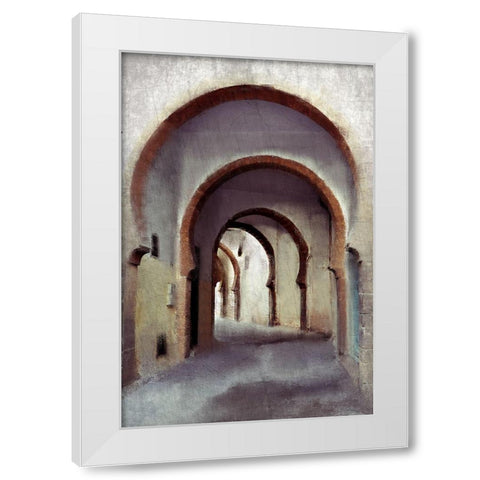 Streets of Morocco White Modern Wood Framed Art Print by Kimberly, Allen