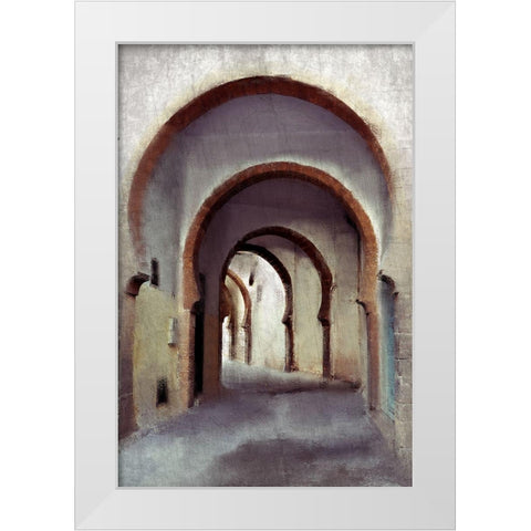 Streets of Morocco White Modern Wood Framed Art Print by Kimberly, Allen