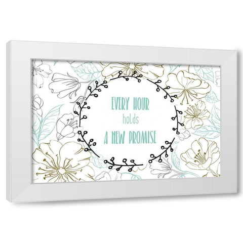 Beginnings 2 White Modern Wood Framed Art Print by Kimberly, Allen