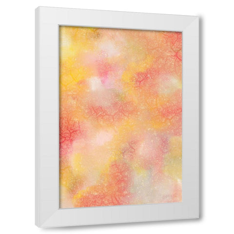 Sunburst of Orange White Modern Wood Framed Art Print by Kimberly, Allen