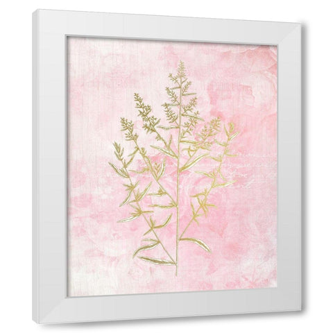Botanical Pink 1 White Modern Wood Framed Art Print by Kimberly, Allen