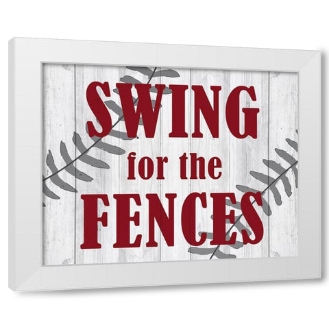 Swing White Modern Wood Framed Art Print by Kimberly, Allen