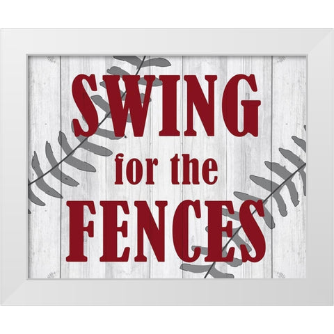 Swing White Modern Wood Framed Art Print by Kimberly, Allen