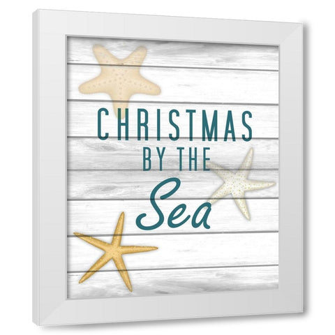 Christmas by the Sea 2 White Modern Wood Framed Art Print by Kimberly, Allen