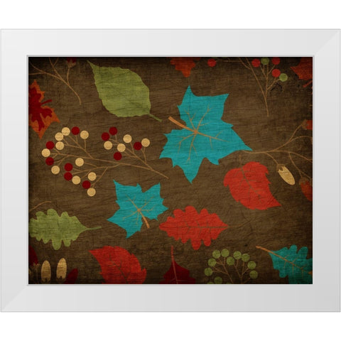 Fall Foliage White Modern Wood Framed Art Print by Kimberly, Allen