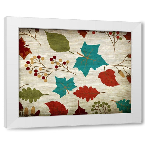 Fall Foliage V2 White Modern Wood Framed Art Print by Kimberly, Allen