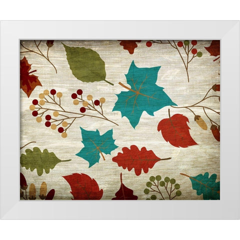 Fall Foliage V2 White Modern Wood Framed Art Print by Kimberly, Allen