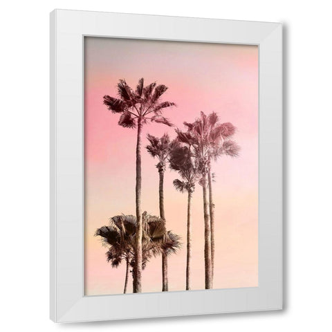 Pink Sunset 1 White Modern Wood Framed Art Print by Kimberly, Allen