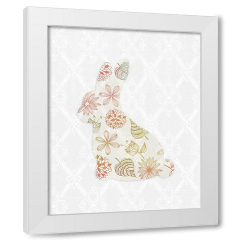 Latice Bunny 3 White Modern Wood Framed Art Print by Kimberly, Allen
