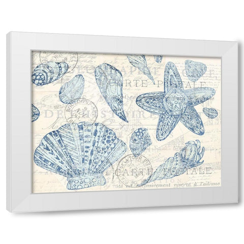 Dreaming of Shells White Modern Wood Framed Art Print by Kimberly, Allen