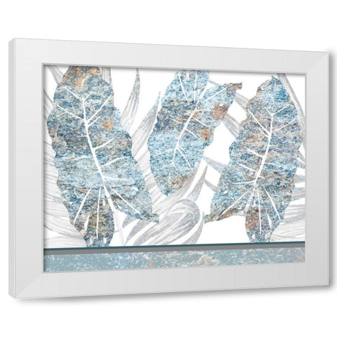 Frosted Blue 3 White Modern Wood Framed Art Print by Kimberly, Allen