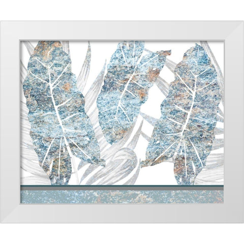 Frosted Blue 3 White Modern Wood Framed Art Print by Kimberly, Allen