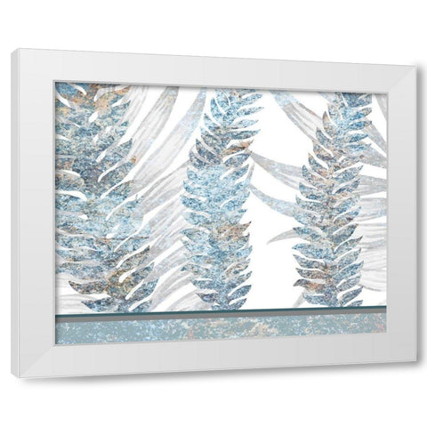 Frosted Blue 4 White Modern Wood Framed Art Print by Kimberly, Allen