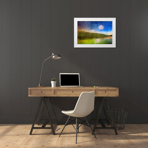 Vivid Sky White Modern Wood Framed Art Print by Kimberly, Allen