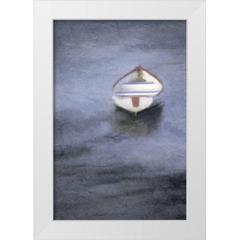 Blue Lake White Modern Wood Framed Art Print by Kimberly, Allen