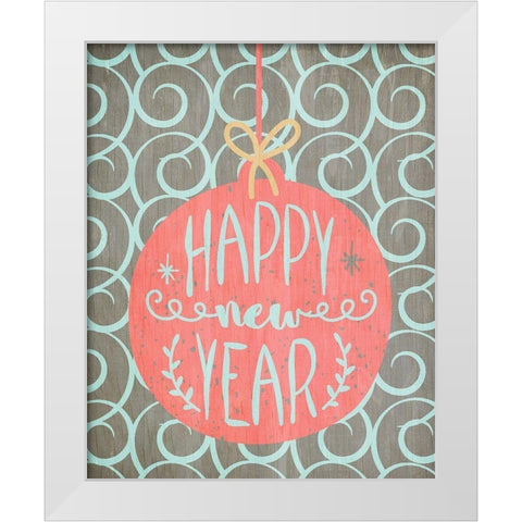 Merry and Bright 5 White Modern Wood Framed Art Print by Kimberly, Allen