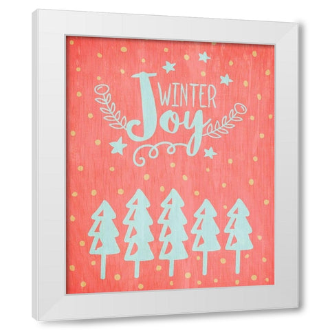 Merry and Bright 4 White Modern Wood Framed Art Print by Kimberly, Allen