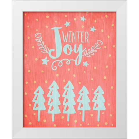 Merry and Bright 4 White Modern Wood Framed Art Print by Kimberly, Allen