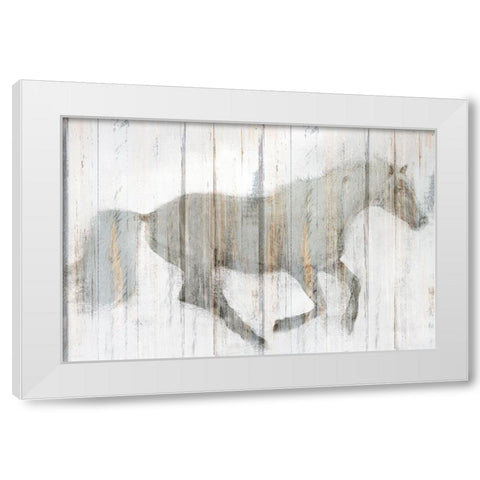 Whitewash Horse White Modern Wood Framed Art Print by Allen, Kimberly