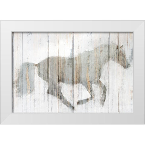 Whitewash Horse White Modern Wood Framed Art Print by Allen, Kimberly