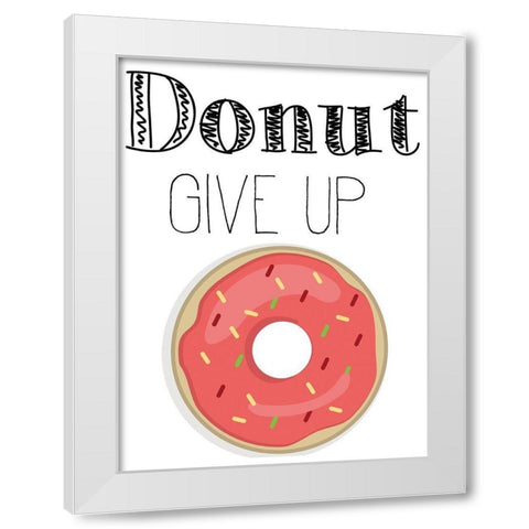Donut 1 White Modern Wood Framed Art Print by Kimberly, Allen