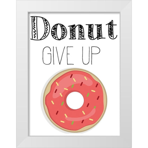 Donut 1 White Modern Wood Framed Art Print by Kimberly, Allen