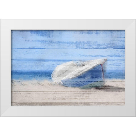 Beached on the Beach White Modern Wood Framed Art Print by Kimberly, Allen