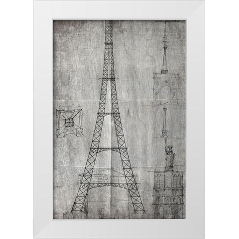 Sketches White Modern Wood Framed Art Print by Kimberly, Allen