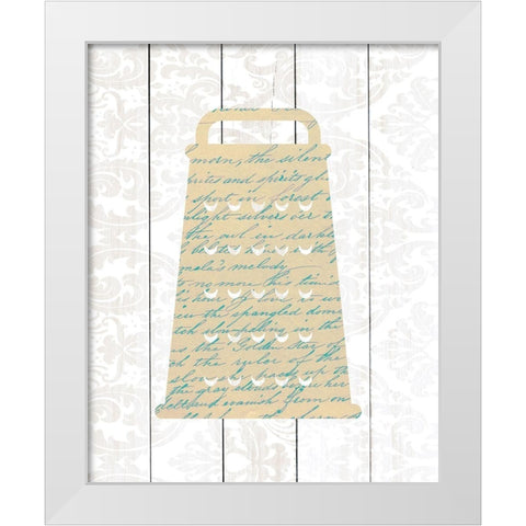 Kitchen Utensils 3 White Modern Wood Framed Art Print by Kimberly, Allen