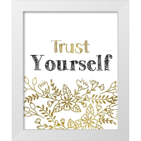 Know 3 White Modern Wood Framed Art Print by Kimberly, Allen