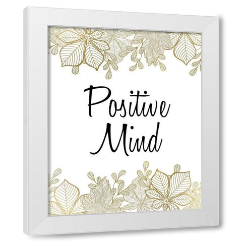 Positive 1 White Modern Wood Framed Art Print by Kimberly, Allen