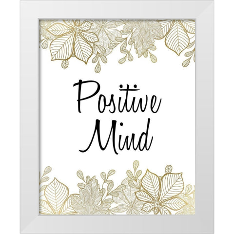 Positive 1 White Modern Wood Framed Art Print by Kimberly, Allen
