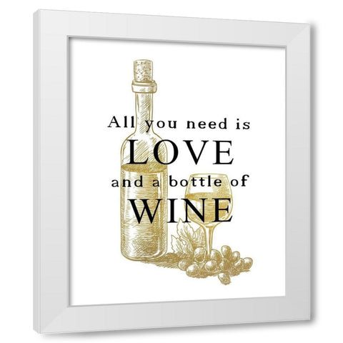 All You Need White Modern Wood Framed Art Print by Kimberly, Allen