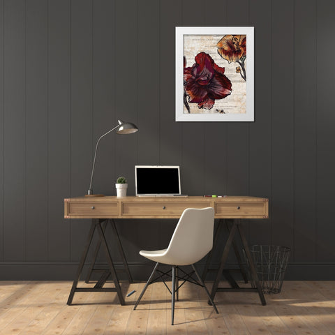 Brilliant Blooms 1 White Modern Wood Framed Art Print by Kimberly, Allen