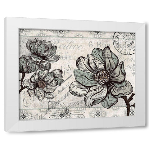 Country Magnolia 4 White Modern Wood Framed Art Print by Kimberly, Allen