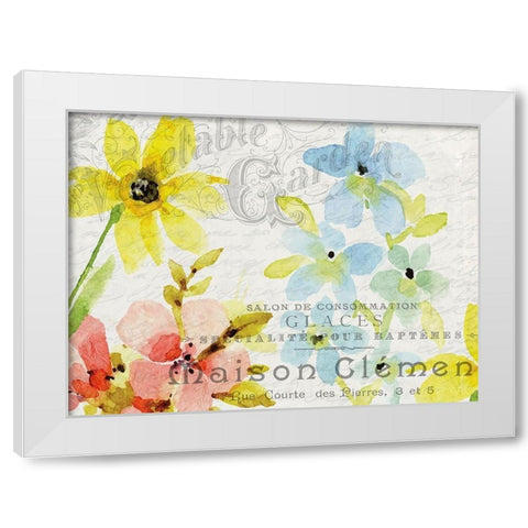 Spring Blooms 2 White Modern Wood Framed Art Print by Kimberly, Allen
