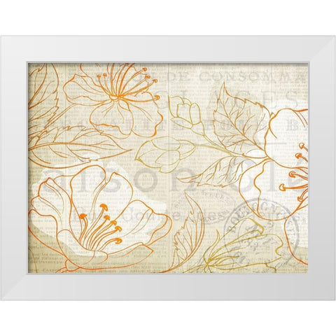 Summer Orange 1 White Modern Wood Framed Art Print by Kimberly, Allen