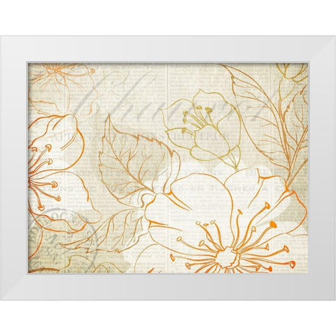 Summer Orange 2 White Modern Wood Framed Art Print by Kimberly, Allen