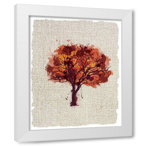 Splatter Trees 2 White Modern Wood Framed Art Print by Kimberly, Allen