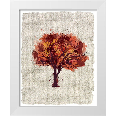 Splatter Trees 2 White Modern Wood Framed Art Print by Kimberly, Allen