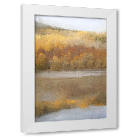 Quiet Pond White Modern Wood Framed Art Print by Kimberly, Allen