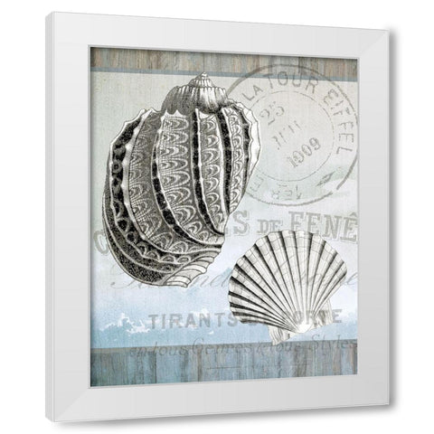 Seaside B White Modern Wood Framed Art Print by Kimberly, Allen