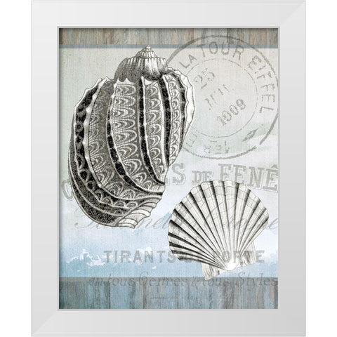 Seaside B White Modern Wood Framed Art Print by Kimberly, Allen