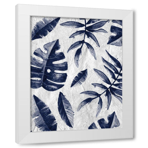 Tropic Indigo Leaves 2 White Modern Wood Framed Art Print by Allen, Kimberly