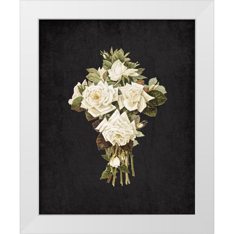 Roses on Black 3 White Modern Wood Framed Art Print by Kimberly, Allen