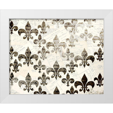 Fleur Words White Modern Wood Framed Art Print by Kimberly, Allen