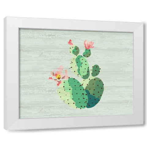 Cacti 1 White Modern Wood Framed Art Print by Kimberly, Allen